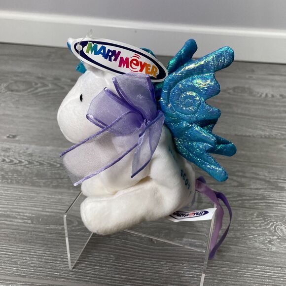Vintage 2000 Mary Meyer White Pegasus Beanbag Plush Girl Scouts Flying Up New - Picture 3 of 12